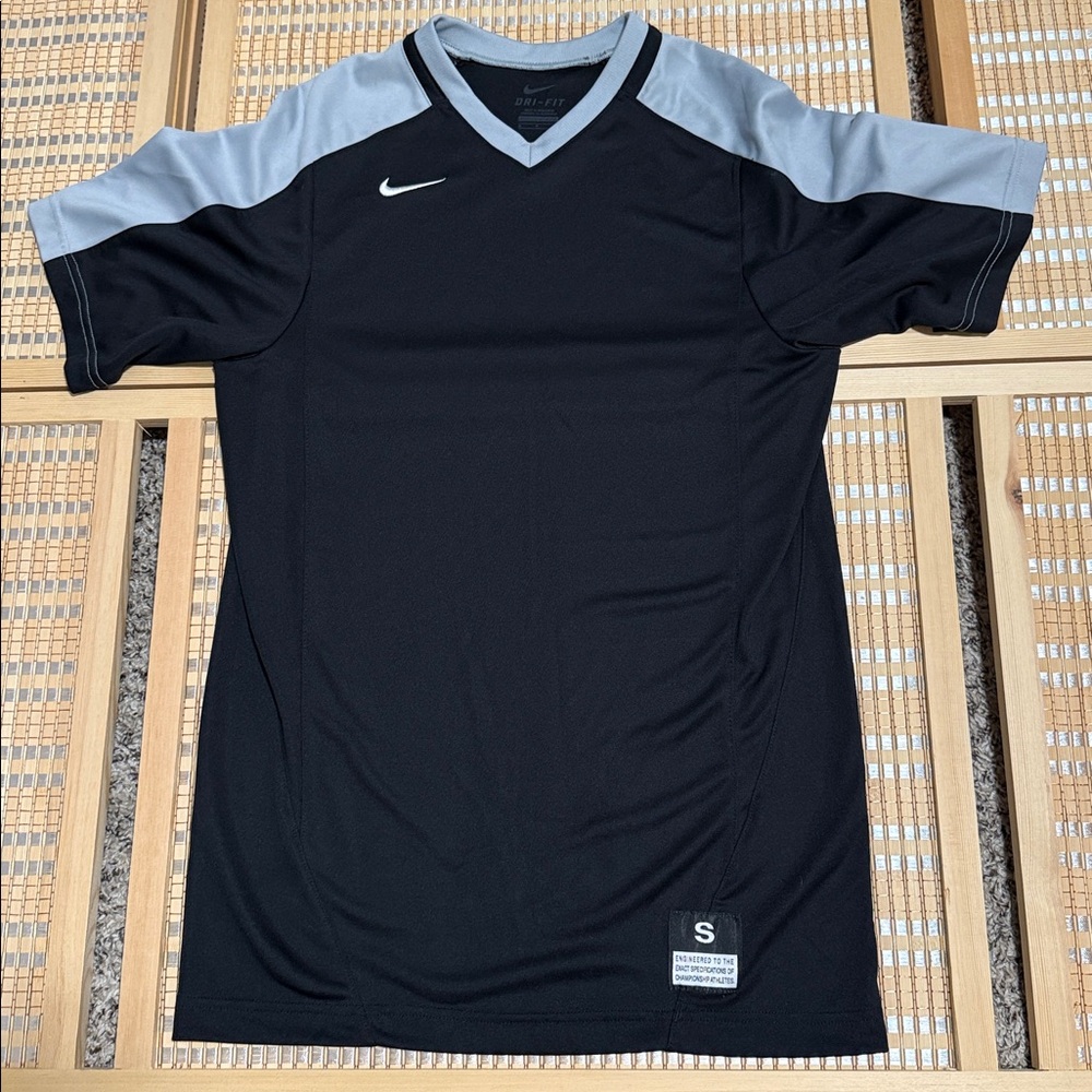 Nike Black and Gray Athletic Jersey